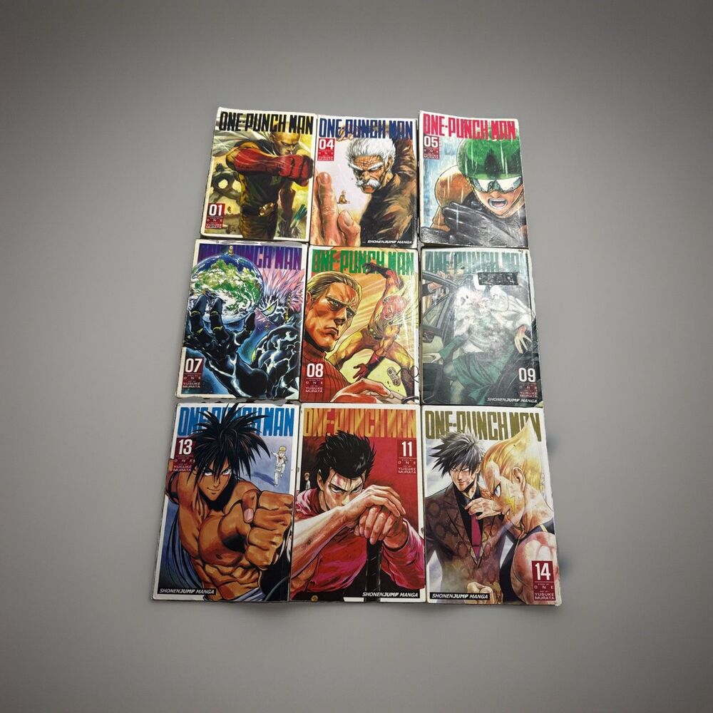 One-Punch Man Manga Bundle English Vol. 1–4-5-7-8-9-11-13-14